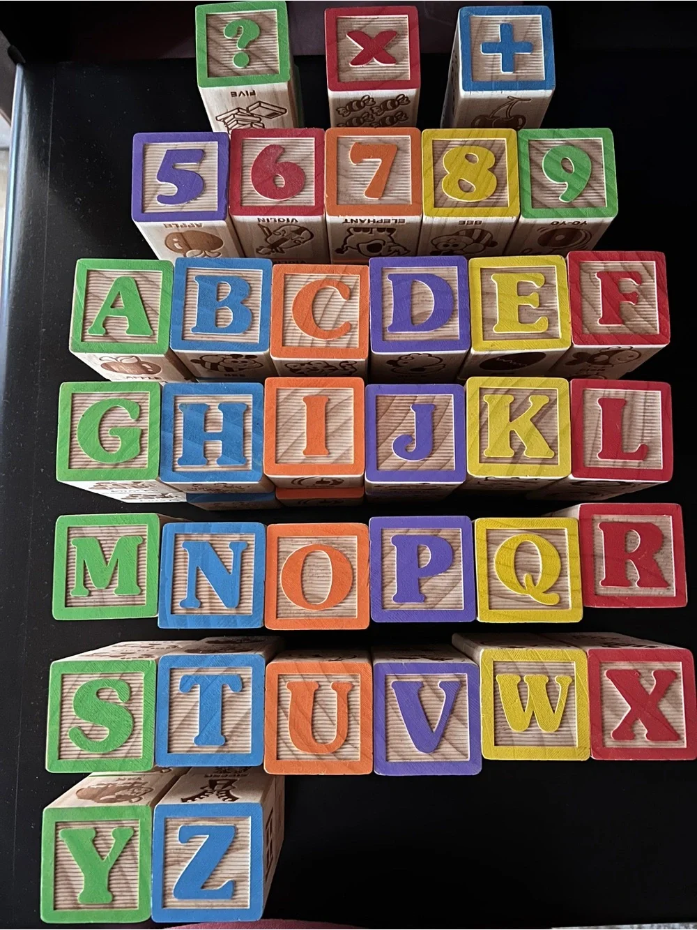 Wooden Alphabet and Number Blocks Set - Colorful ABC & 123 Kids Toy